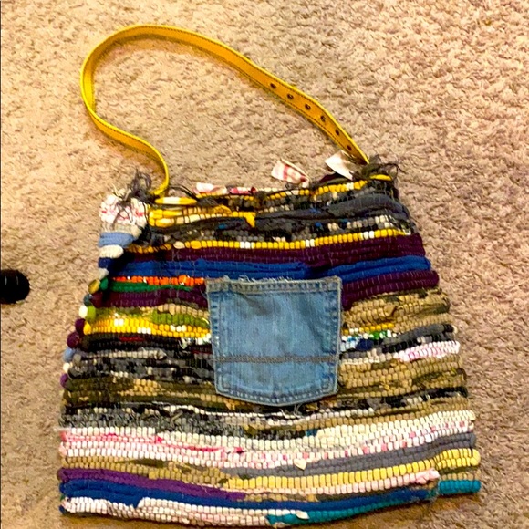 Trendy Reversible Rug Tote Purse - Picture 2 of 2